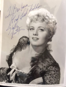 The value of BD’s glamorous Shelly Winters signed photo is $100.