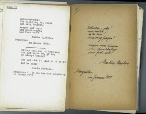 German autograph book interior