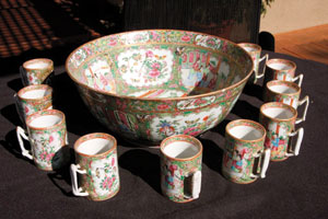 This Rose Medallion Chinese export porcelain punch set could be worth $200 - or $2,000!